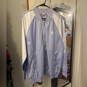 Adidas Men's Lavender and White Windbreaker